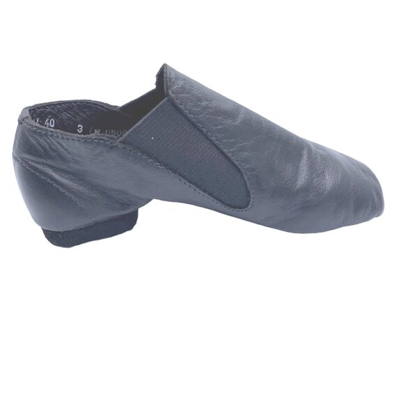 Dance Class Jaden Girls Split Sole Gore Jazz Dance Booties 3 Shoes Black Leather - Picture 4 of 7